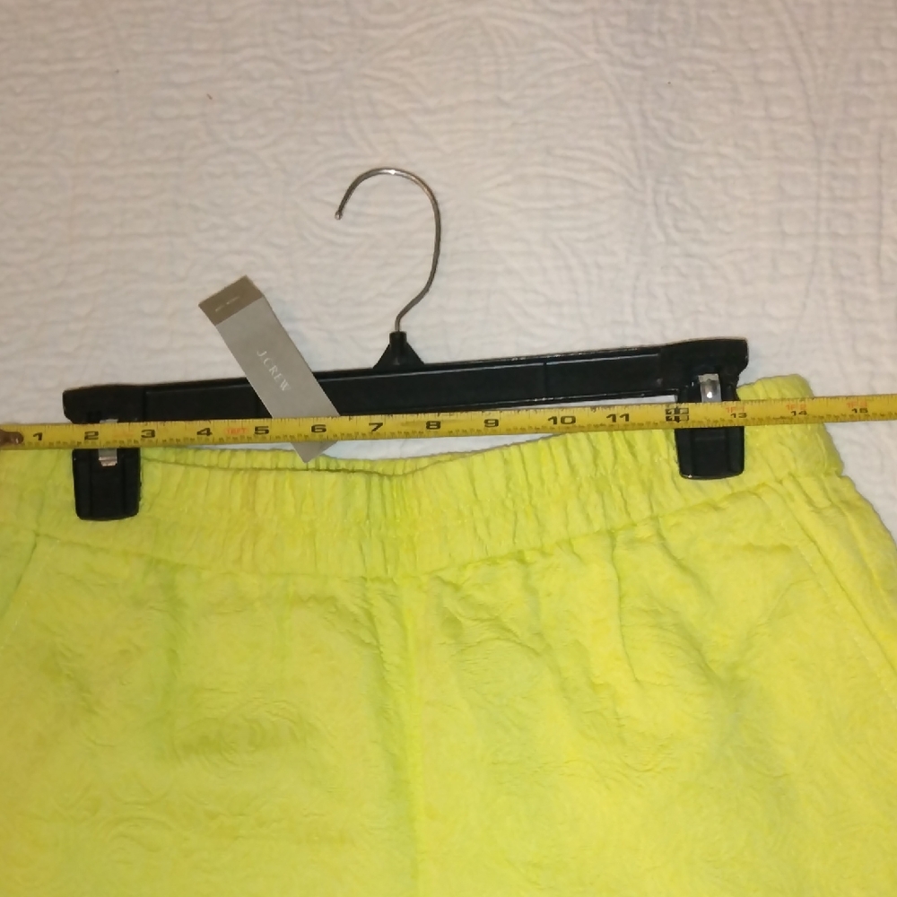 J. Crew High Waist Neon Yellow Shorts